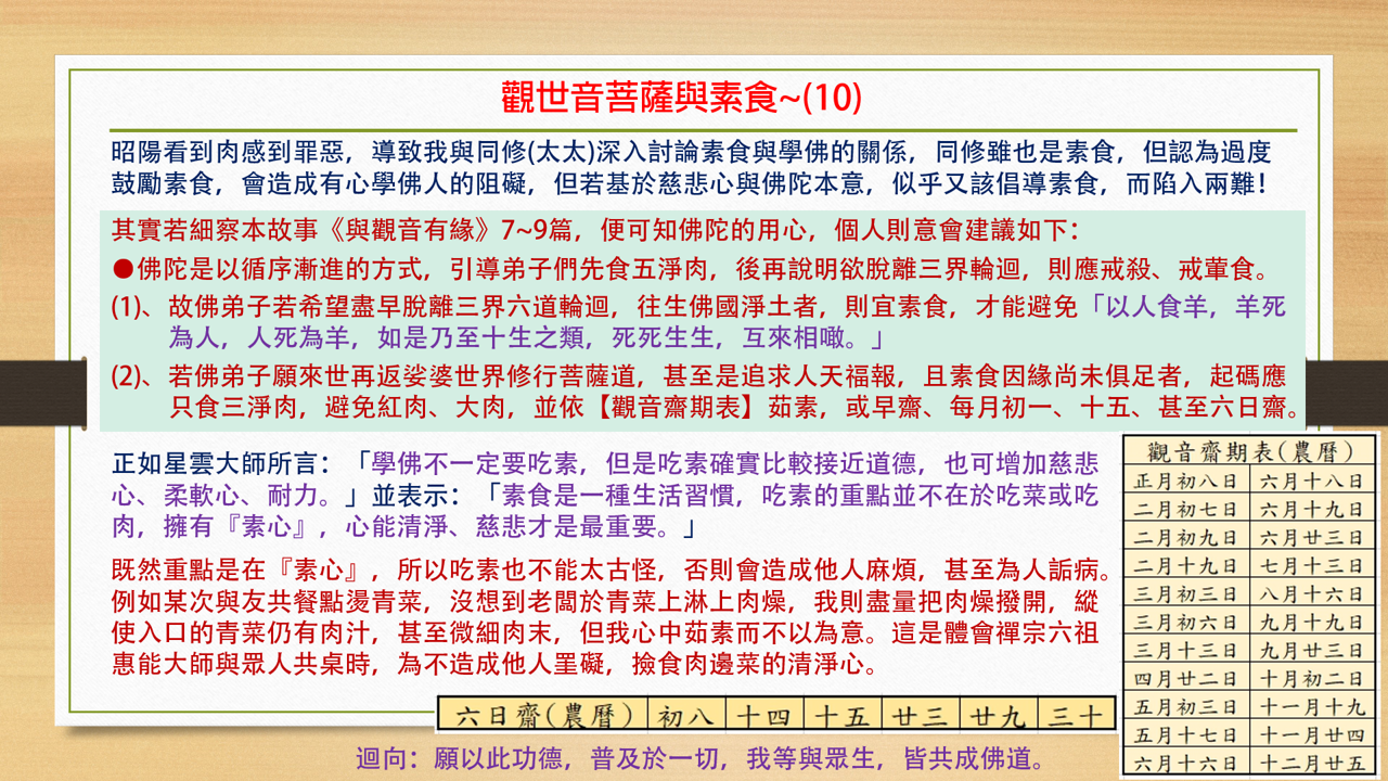 觀音菩薩與素食10